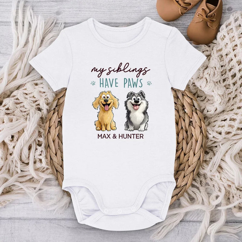 My Best Friend Comes With A Wagging Tail - Dog Personalized Custom Baby Onesie - Baby Shower Gift, Gift For Pet Owners, Pet Lovers