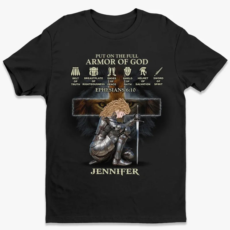 Armor Of God - Family Personalized Custom Unisex T-shirt, Premium T-shirt, Hoodie - Gift For Yourself, Best Friends, Siblings, Family Members