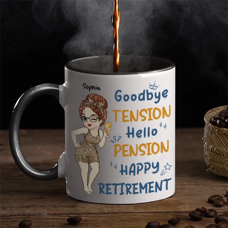 Celebrate Colleagues Who Are Ready For Relaxation - Coworker Personalized Custom Accent Mug - Appreciation, Retirement Gift For Coworkers, Work Friends, Colleagues