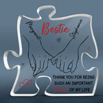 No One Could Ever Replace You - Bestie Personalized Custom Puzzle Shaped Acrylic Plaque - Gift For Best Friends, BFF, Sisters