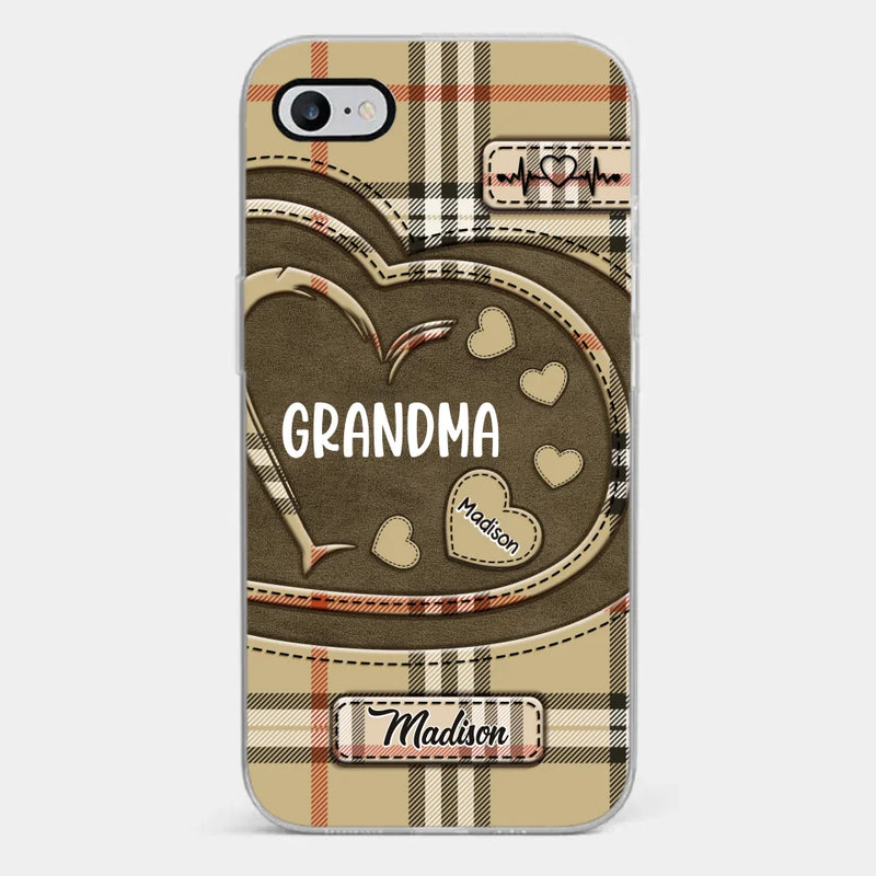 Her Love Is A Legacy That Never Fades - Family Personalized Custom Clear Phone Case - Gift For Mom, Grandma