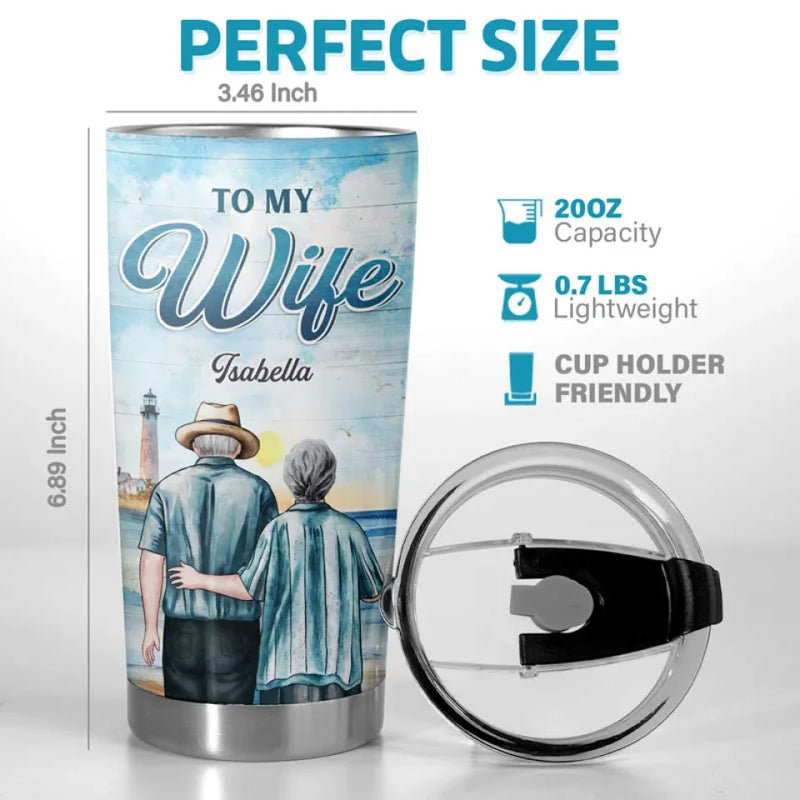 The Best Thing To Hold Onto In Life Is Each Other - Couple Personalized Custom Tumbler - Gift For Husband Wife, Anniversary