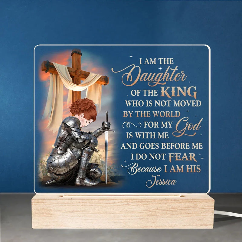 I Am The Daughter Of The King - Family Personalized Custom Shaped 3D LED Light - Gift For Yourself, Best Friends, Siblings, Family Members