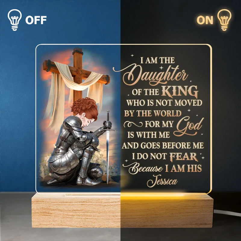 I Am The Daughter Of The King - Family Personalized Custom Shaped 3D LED Light - Gift For Yourself, Best Friends, Siblings, Family Members