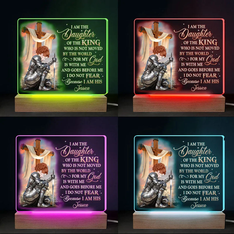 I Am The Daughter Of The King - Family Personalized Custom Shaped 3D LED Light - Gift For Yourself, Best Friends, Siblings, Family Members