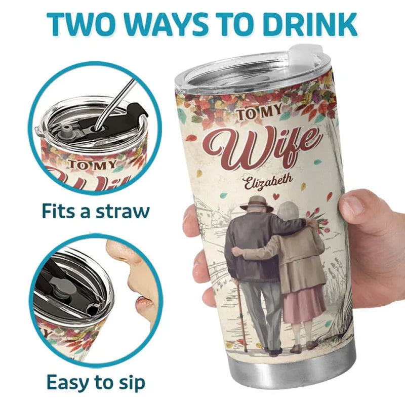 My Favourite Love Story Is Ours - Couple Personalized Custom Tumbler - Gift For Husband Wife, Anniversary