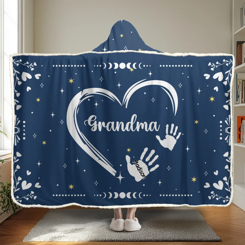 Love Each Other - Family Personalized Custom Snuggle Blanket, Hoodie Blanket - Gift For Mom, Grandma