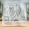 I Promise You Don't Have To Face Your Problems Alone - Bestie Personalized Custom Square Shaped Acrylic Plaque - Gift For Best Friends, BFF, Sisters
