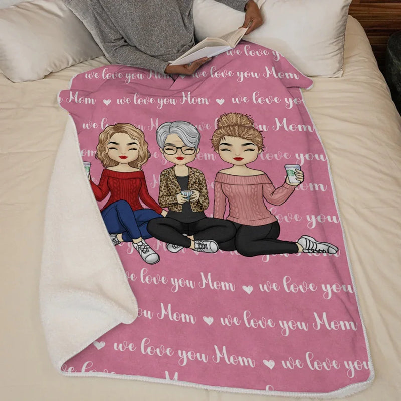 My Heart Is Full Because Of Your Love - Family Personalized Custom Blanket - Gift For Mom, Daughter