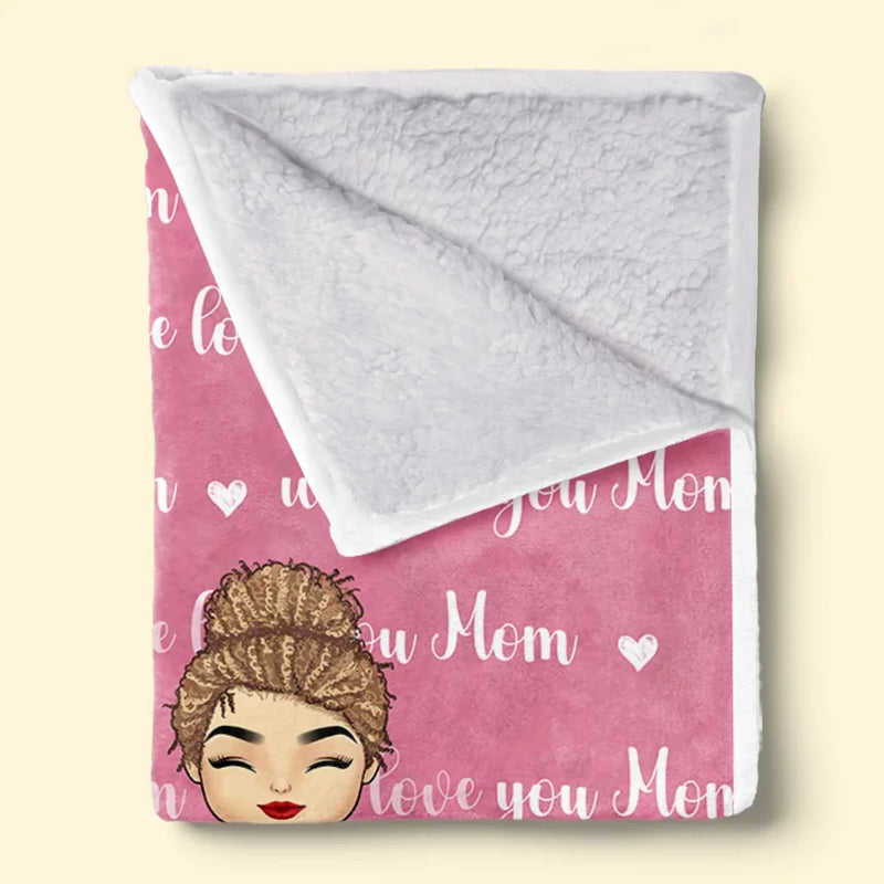 My Heart Is Full Because Of Your Love - Family Personalized Custom Blanket - Gift For Mom, Daughter