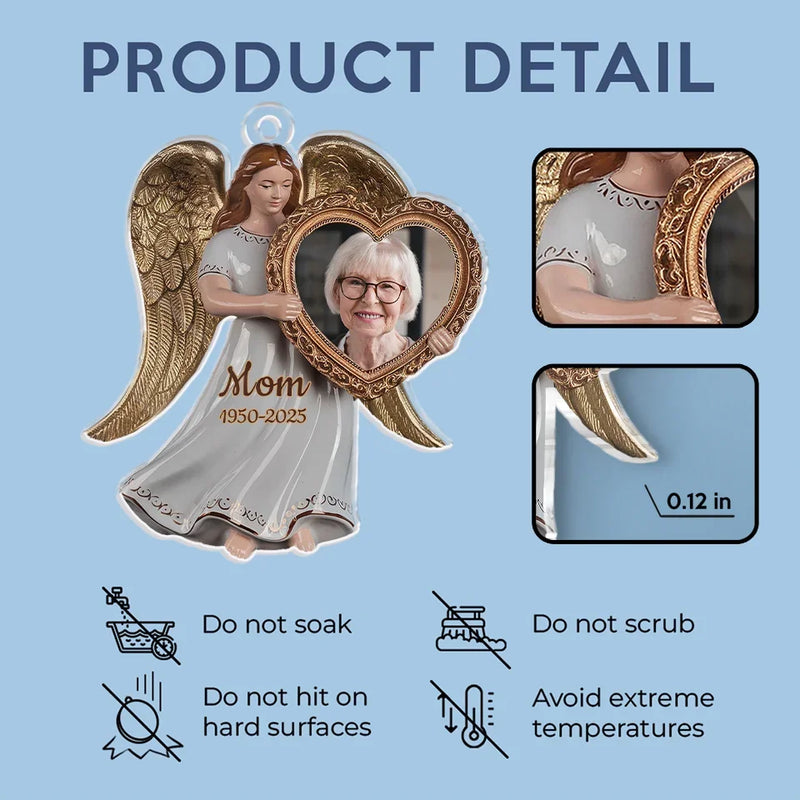Custom Photo Remembering Is A Way To Keep Love Alive - Memorial Personalized Custom Car Ornament - Acrylic Custom Shaped - Sympathy Gift For Family Members