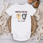Unconditional Love In A Furry Package - Dog & Cat Personalized Custom Baby Onesie - Baby Shower Gift, Gift For Pet Owners, Pet Lovers