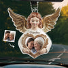 Custom Photo Love Never Departs, It Only Transforms - Memorial Personalized Custom Car Ornament - Acrylic Custom Shaped - Sympathy Gift For Family Members