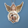 Custom Photo Love Never Departs, It Only Transforms - Memorial Personalized Custom Car Ornament - Acrylic Custom Shaped - Sympathy Gift For Family Members