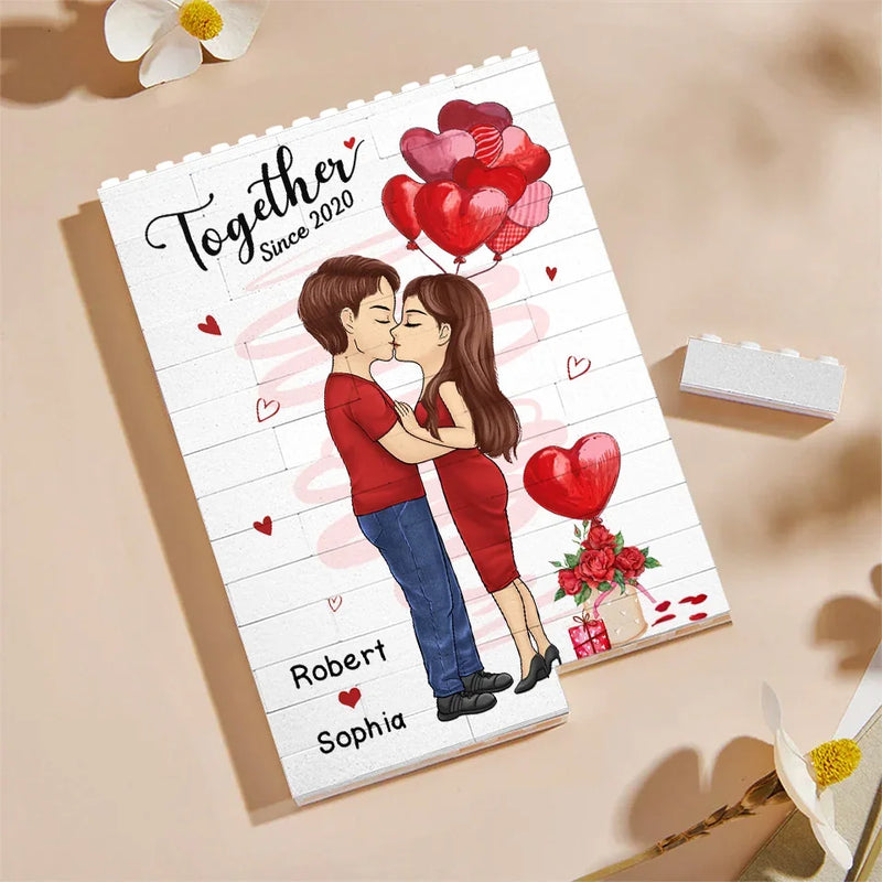 Every Love Story Is Beautiful, But Ours Is My Favorite - Couple Personalized Custom Horizontal Rectangle Shaped Building Brick Blocks - Gift For Husband Wife, Anniversary