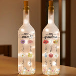 Custom Name First Mom Now Grandma Gifts - Personalized Bottle Lamp