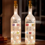 Custom Name First Mom Now Grandma Gifts - Personalized Bottle Lamp
