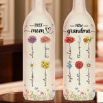 Custom Name First Mom Now Grandma Gifts - Personalized Bottle Lamp
