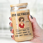 Custom Name Funny Retirement Gifts for Women - Personalized Glass Cup