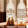 Forever Means Growing Old Hand In Hand - Couple Personalized Custom Bottle Lamp - Gift For Husband Wife, Anniversary