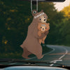 Grandma’s Heart Is Soft Like A Teddy Bear, Always Full Of Love - Family Personalized Custom Car Ornament - Acrylic Custom Shaped - Gift For Mom, Grandma
