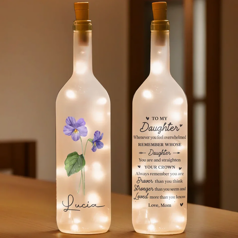 Watching You Grow Fills My Heart With Pride - Family Personalized Custom Bottle Lamp - Gift For Son, Daughter, Grandson, Granddaughter