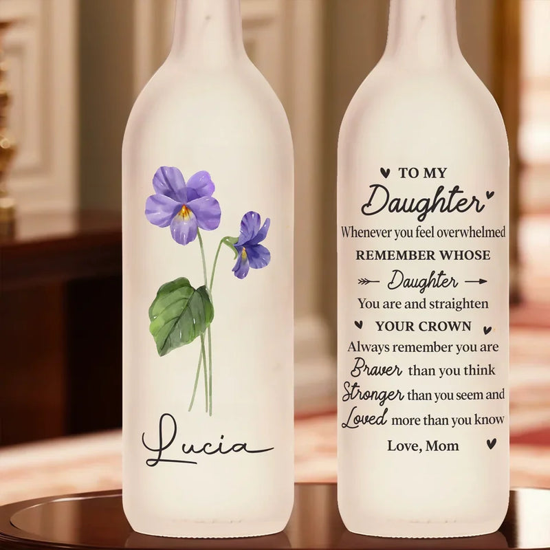Watching You Grow Fills My Heart With Pride - Family Personalized Custom Bottle Lamp - Gift For Son, Daughter, Grandson, Granddaughter