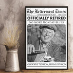 Custom Photo No More Monday Blues - Personalized Custom Vertical Poster - Appreciation, Retirement Gift For Coworkers, Work Friends, Colleagues, Family Members