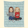 My Heart Is Full Because Of Your Love - Family Personalized Custom Blanket - Gift For Mom, Daughter