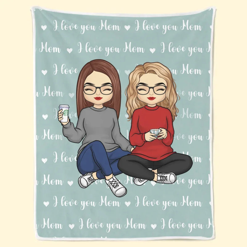 My Heart Is Full Because Of Your Love - Family Personalized Custom Blanket - Gift For Mom, Daughter