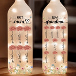 Custom Name First Mom Now Grandma Gifts - Personalized Bottle Lamp