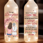 Custom Name Daughter Gifts from Mom - Personalized Bottle Lamp