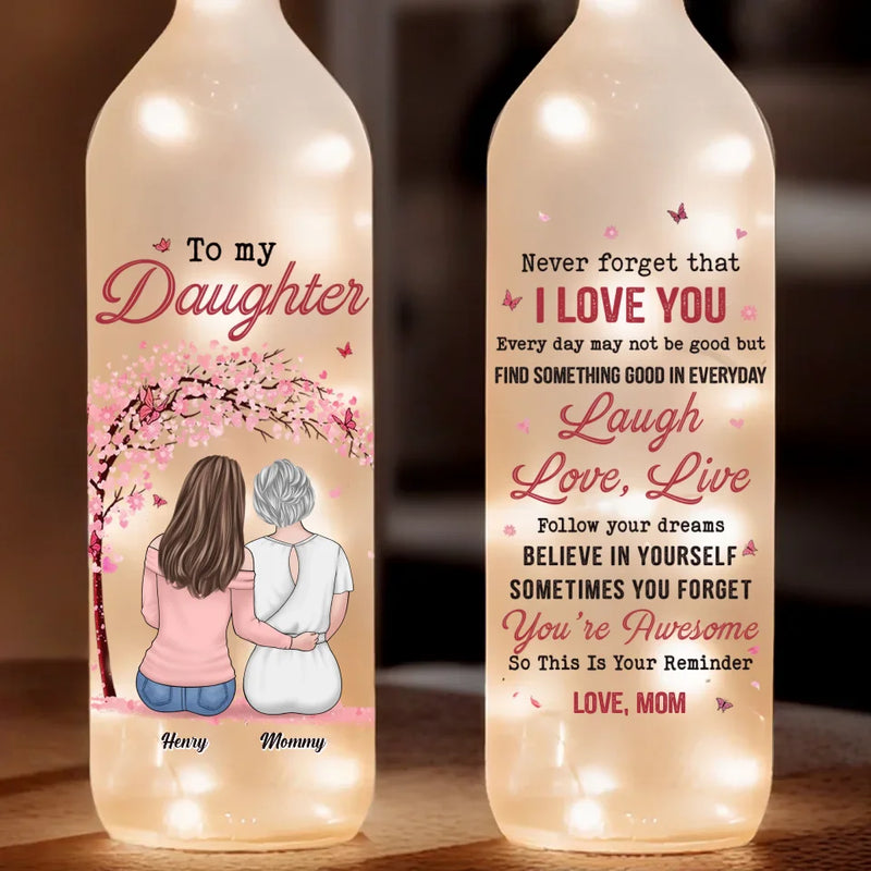 You Are My Shining Star, And I’m Endlessly Proud Of You - Family Personalized Custom Bottle Lamp - Gift For Mom, Daughter