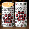 A Heartbeat At My Feet - Memorial Personalized Custom LED Candle - Sympathy Gift For Pet Owners, Pet Lovers