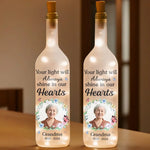 Custom Photo Memories Are Treasures That We Keep In Our Hearts - Memorial Personalized Custom Bottle Lamp - Sympathy Gift For Family Members