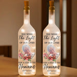 Custom Photo A Memory Is A Keepsake That We Carry With Us - Memorial Personalized Custom Bottle Lamp - Sympathy Gift For Family Members