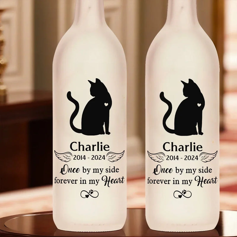 A Piece Of My Heart Will Always Be With You - Memorial Personalized Custom Bottle Lamp - Sympathy Gift For Pet Owners, Pet Lovers