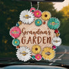 A Grandma's Love Is Like A Garden That Blooms Forever - Family Personalized Custom Car Ornament - Acrylic Custom Shaped - Gift For Mom, Grandma