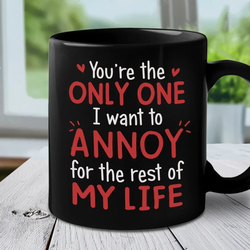 You're The Best Thing I've Ever Found On The Internet - Couple Personalized Custom Black Mug - Gift For Husband Wife, Anniversary