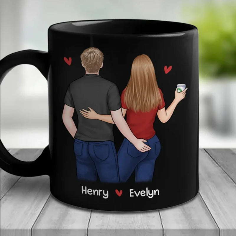 You're The Best Thing I've Ever Found On The Internet - Couple Personalized Custom Black Mug - Gift For Husband Wife, Anniversary
