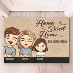 Custom Name Family Home Sweet Home Decor - Personalized Doormat