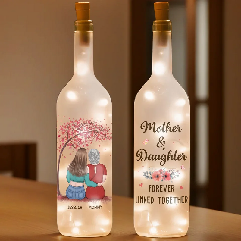 No One Knows You Like Mom Does - Family Personalized Custom Bottle Lamp - Gift For Mom, Daughter