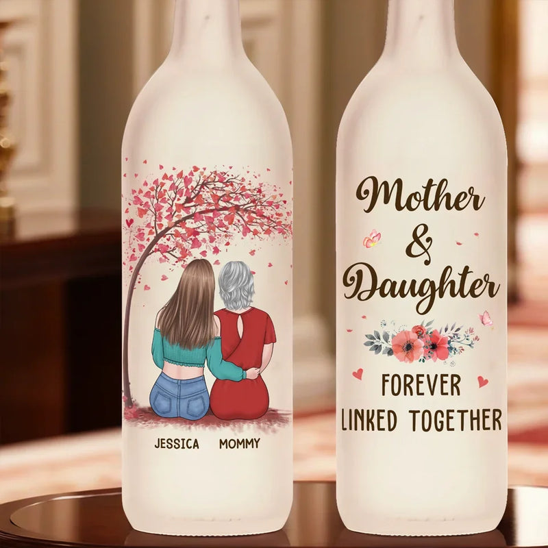 No One Knows You Like Mom Does - Family Personalized Custom Bottle Lamp - Gift For Mom, Daughter
