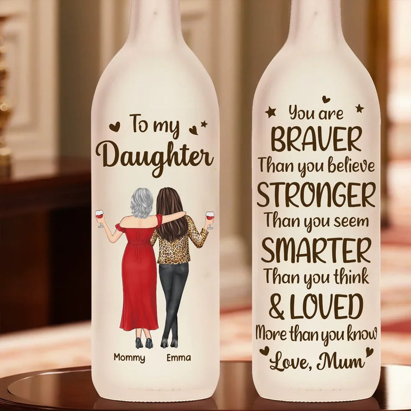 Daughters Are The Joy Of A Mother’s Heart - Family Personalized Custom Bottle Lamp - Gift For Mom, Daughter