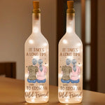 Side By Side, Through Thick And Thin - Bestie Personalized Custom Bottle Lamp - Gift For Best Friends, BFF, Sisters