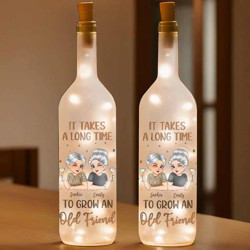 Besties For Life, No Matter What - Bestie Personalized Custom Bottle Lamp - Gift For Best Friends, BFF, Sisters