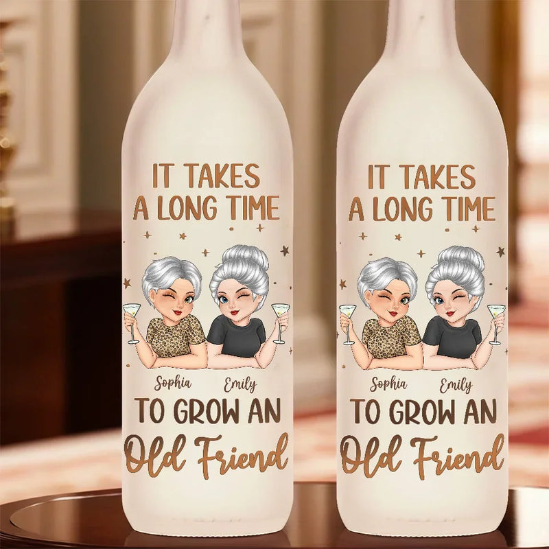Besties For Life, No Matter What - Bestie Personalized Custom Bottle Lamp - Gift For Best Friends, BFF, Sisters