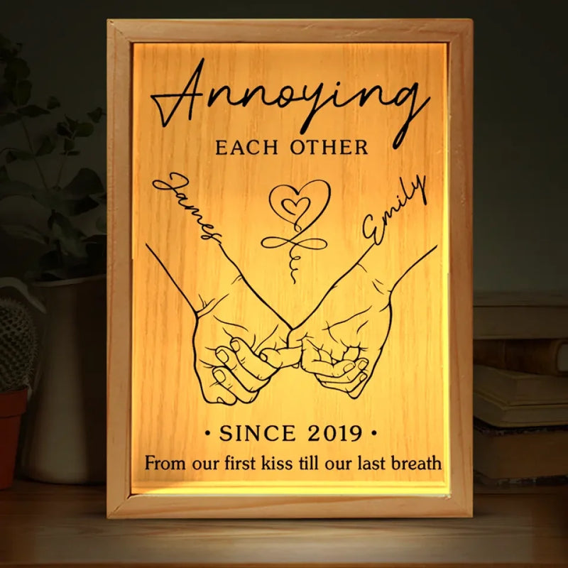 Our Love Is The Greatest Journey Of All - Couple Personalized Custom Frame Light Box - Gift For Husband Wife, Anniversary