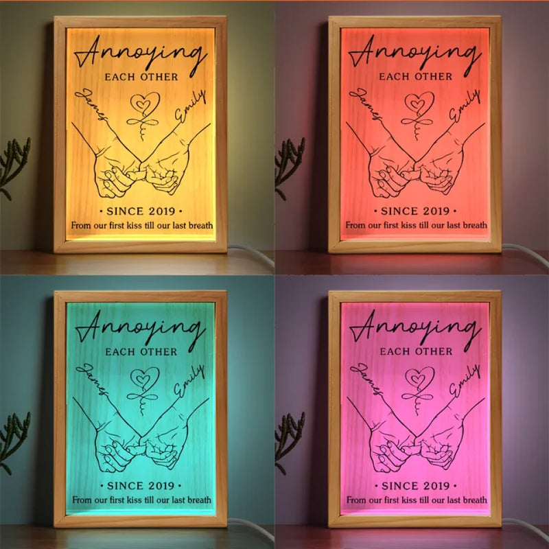 Our Love Is The Greatest Journey Of All - Couple Personalized Custom Frame Light Box - Gift For Husband Wife, Anniversary