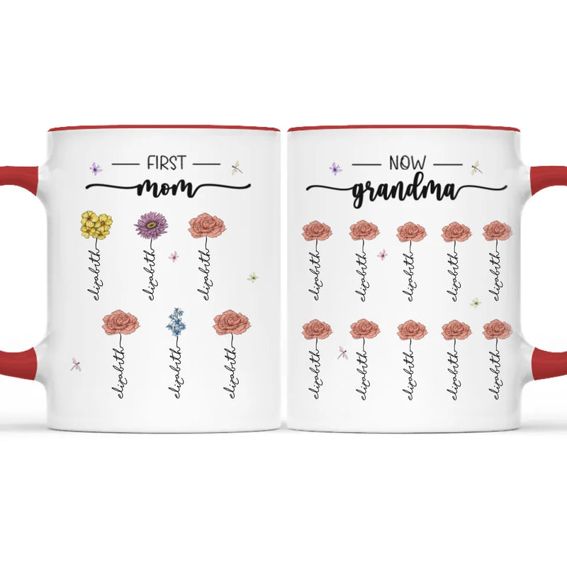 We Are Born Of Love, Love Is Our Mum - Family Personalized Custom Accent Mug - Mother's Day, Gift For Mom, Grandma